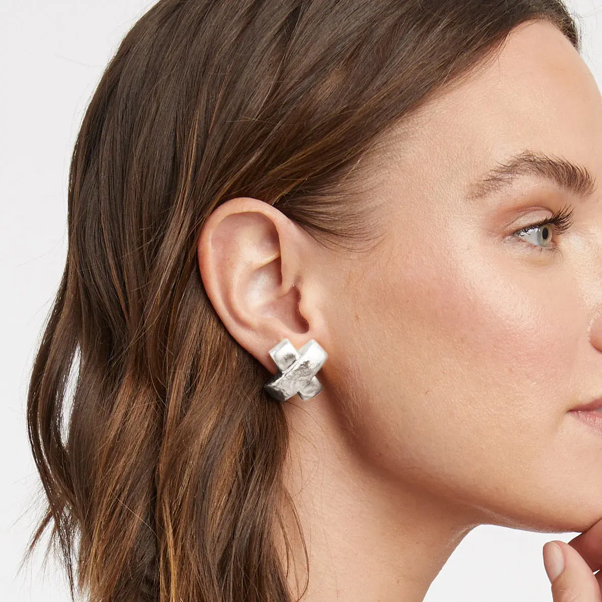 Catalina X Earring Silver - Image 2