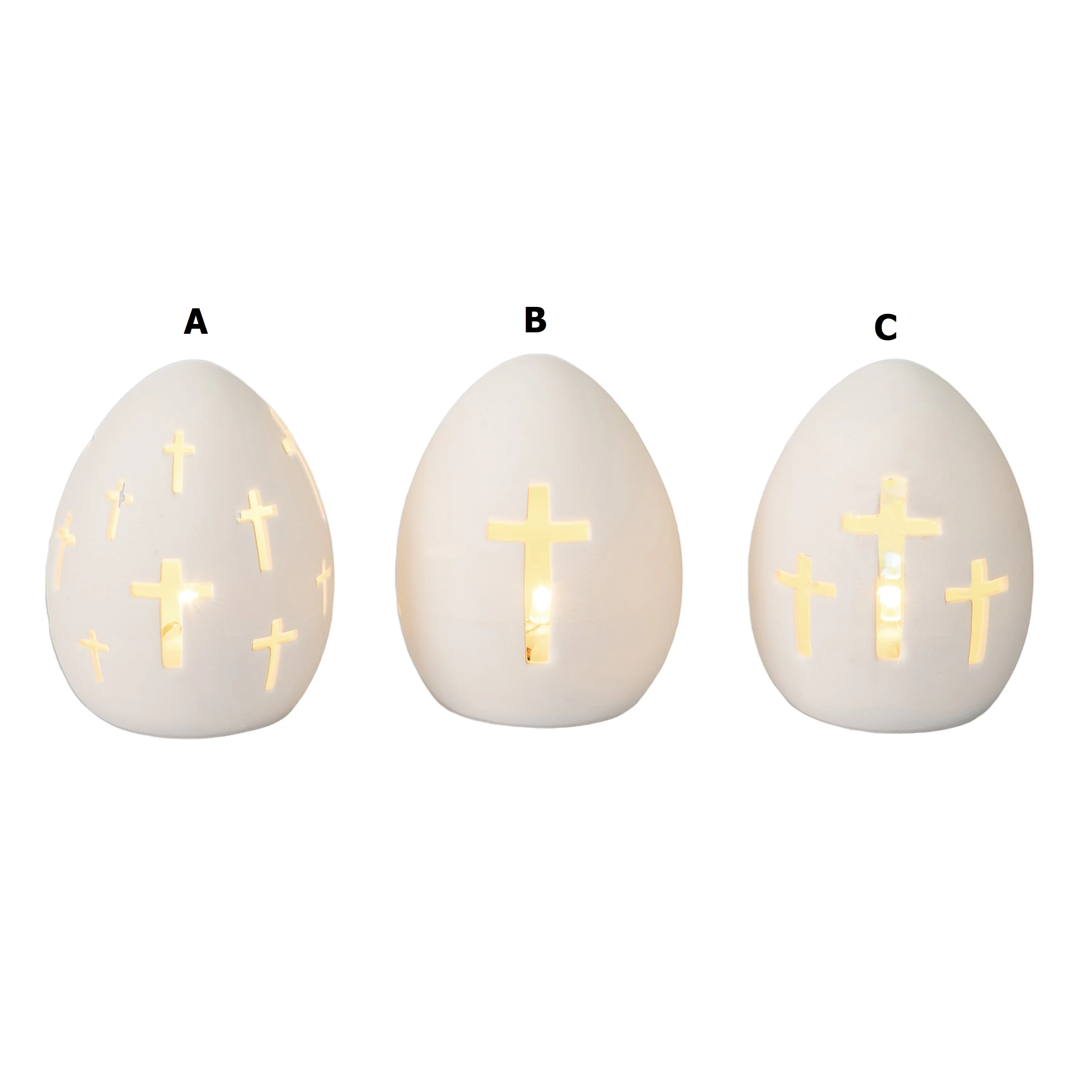 Cer LED Cross Eggs - Sold Individually