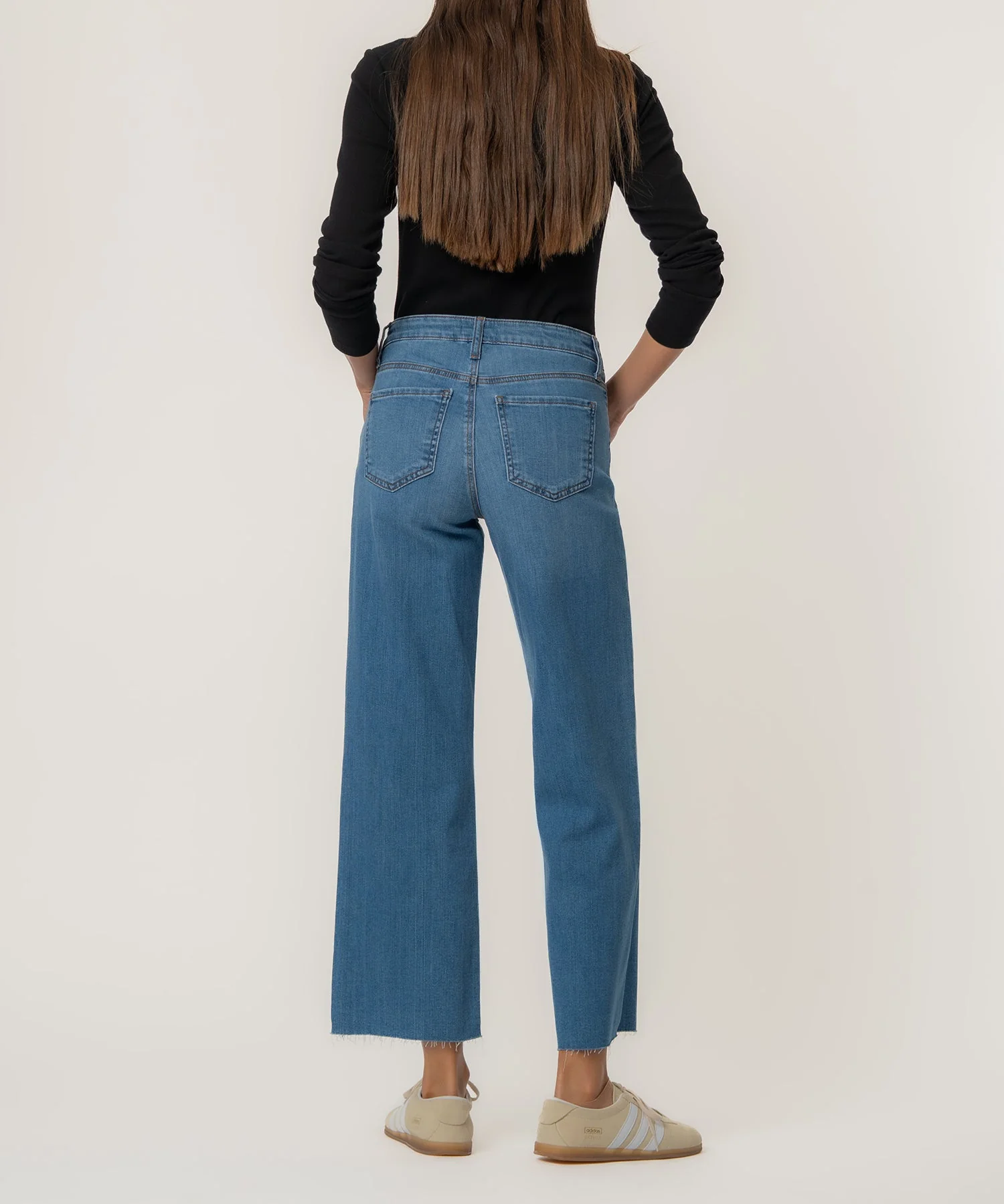 Charlotte High Rise Wide Leg with Raw Hem - Image 3