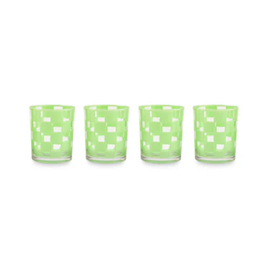 Check Acrylic Tumbler - Set Of 4 - Image 8