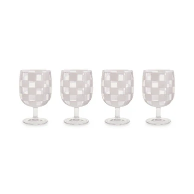 Check Acrylic Water Goblet SET OF 4 - Image 4