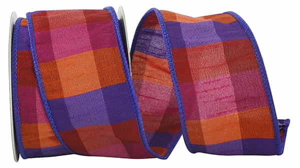 CHECK DUPIONI PRINCE WIRED EDGE, Purple 2-1/2" x 10Y