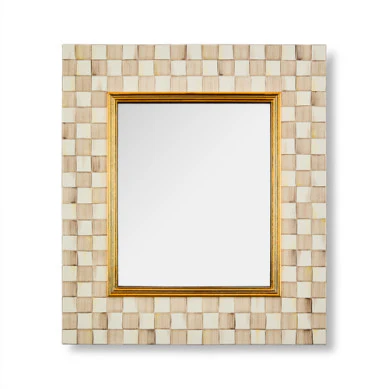 Check Enamel Wall Mirror - Image 3