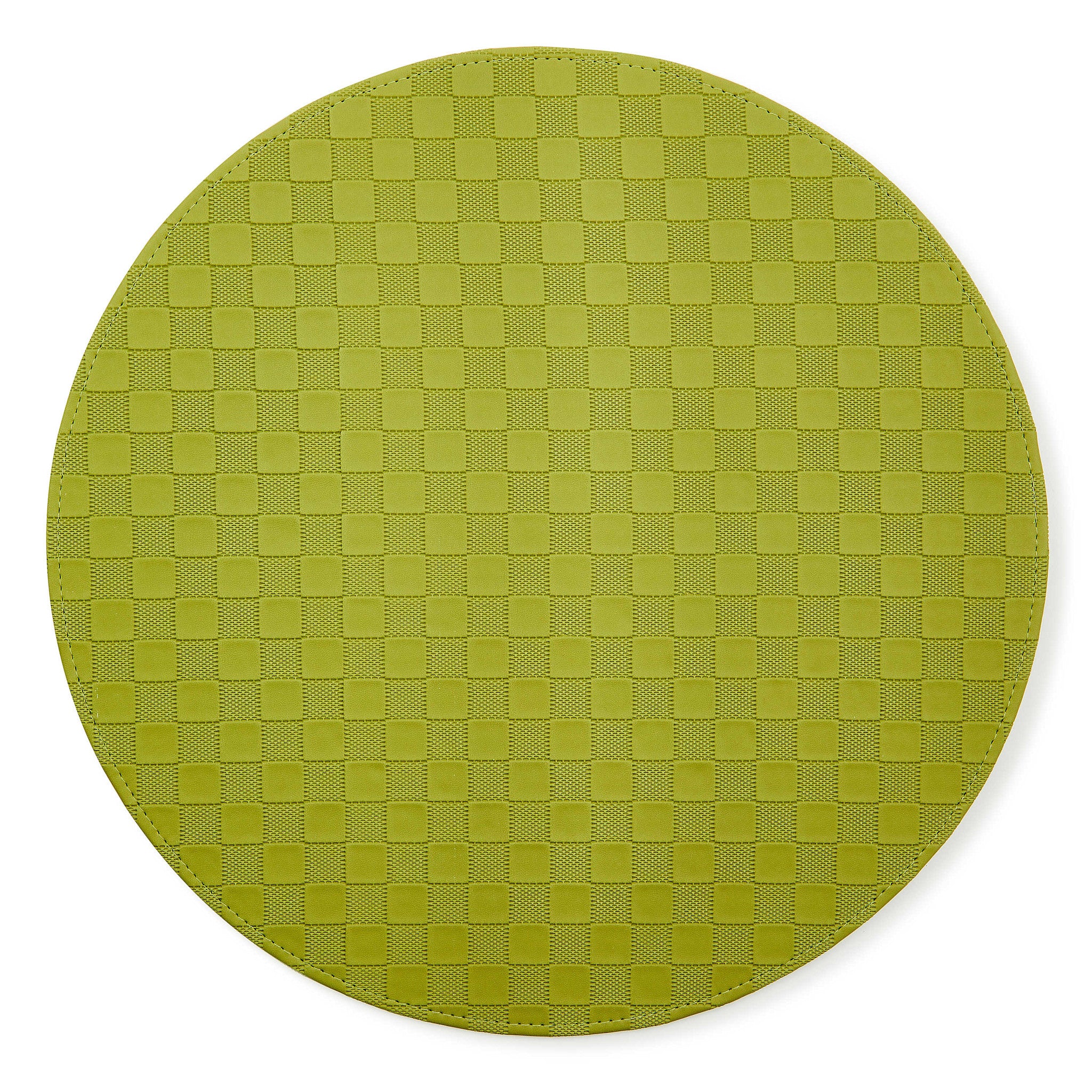Check Faux Leather Placemat