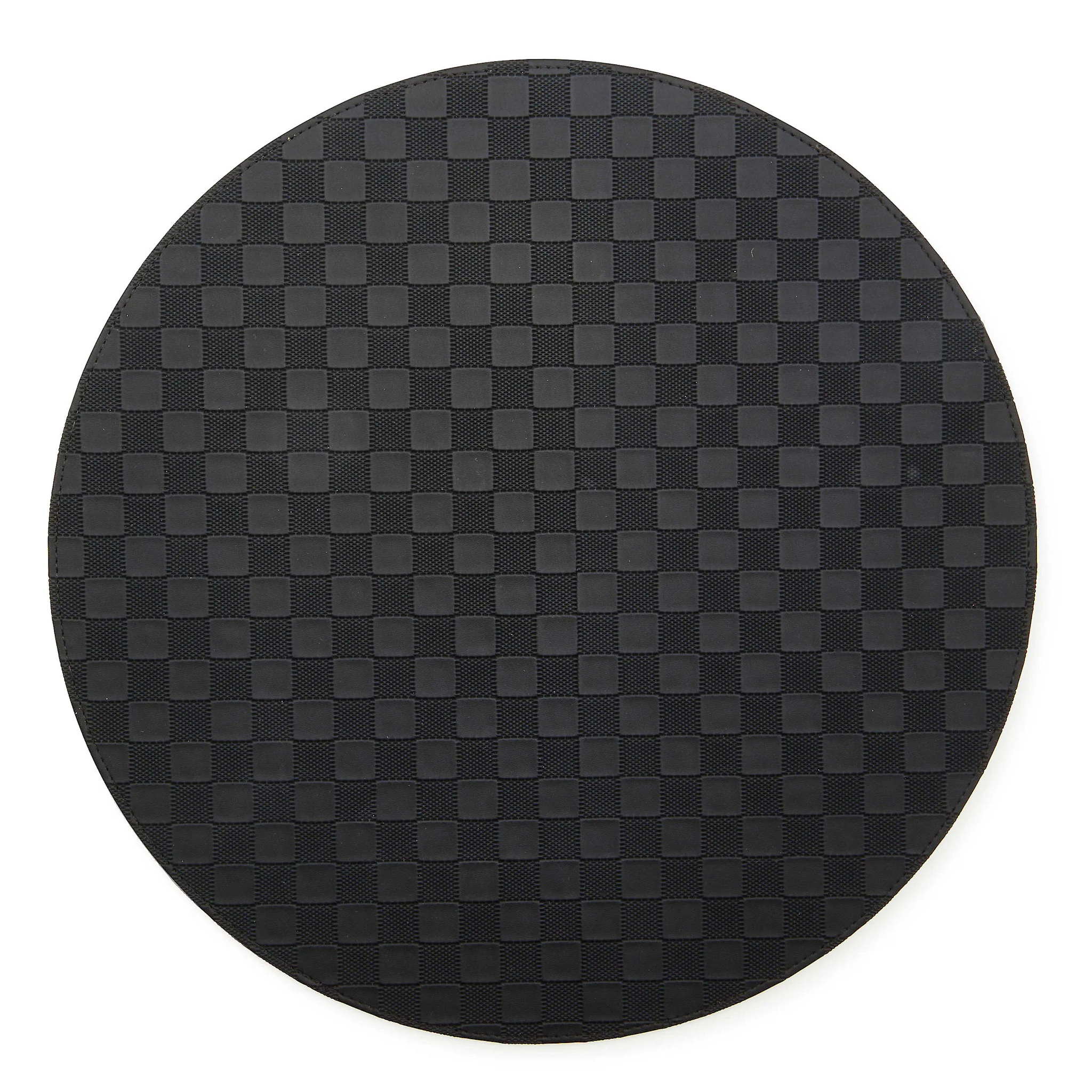 Check Faux Leather Placemat - Image 2