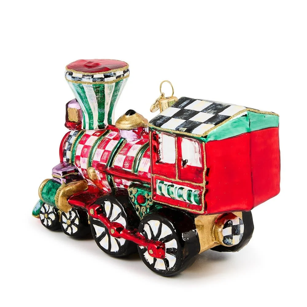 Check It Out Train Glass Ornament - Image 5