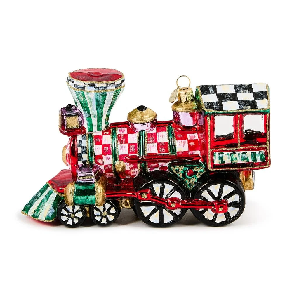 Check It Out Train Glass Ornament - Image 6