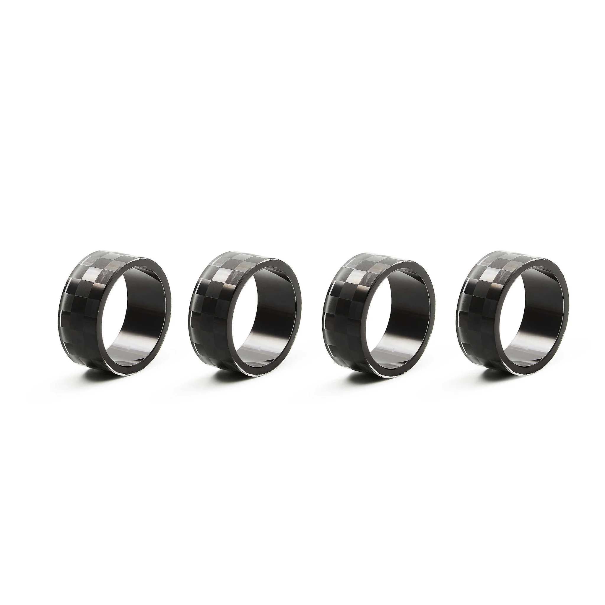 Check Napkin Rings - Sold as Set - Image 3