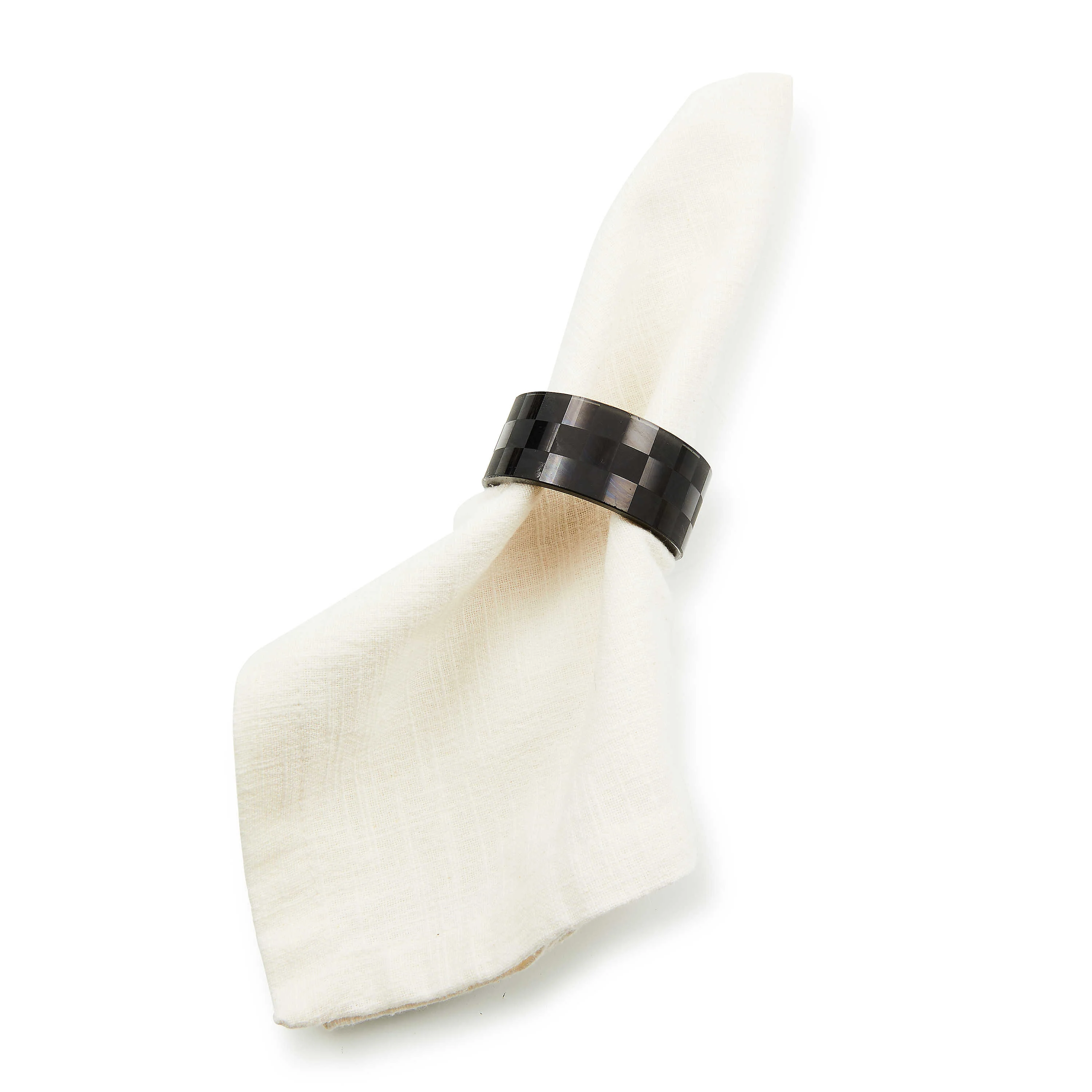 Check Napkin Rings - Sold as Set - Image 6