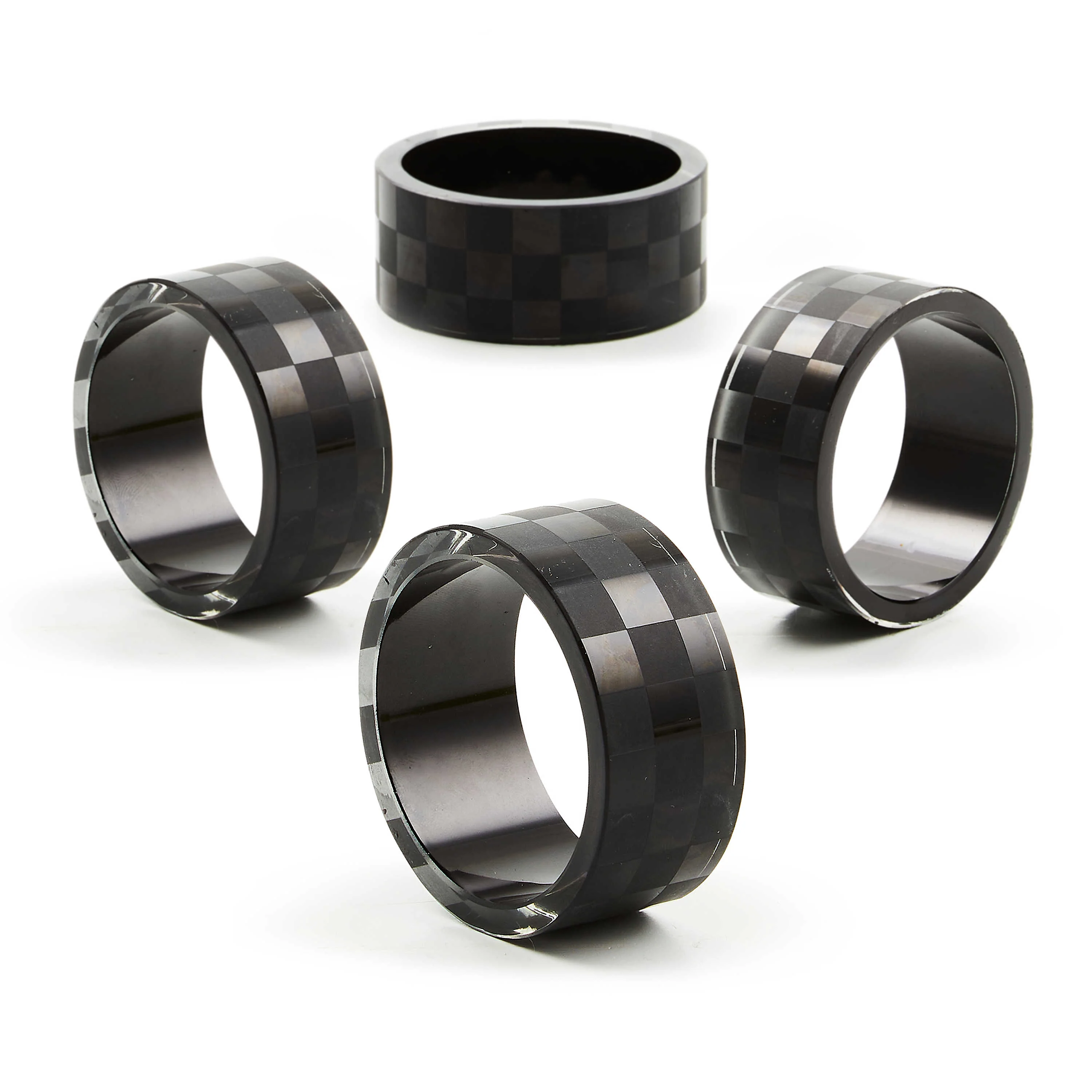 Check Napkin Rings - Sold as Set - Image 7