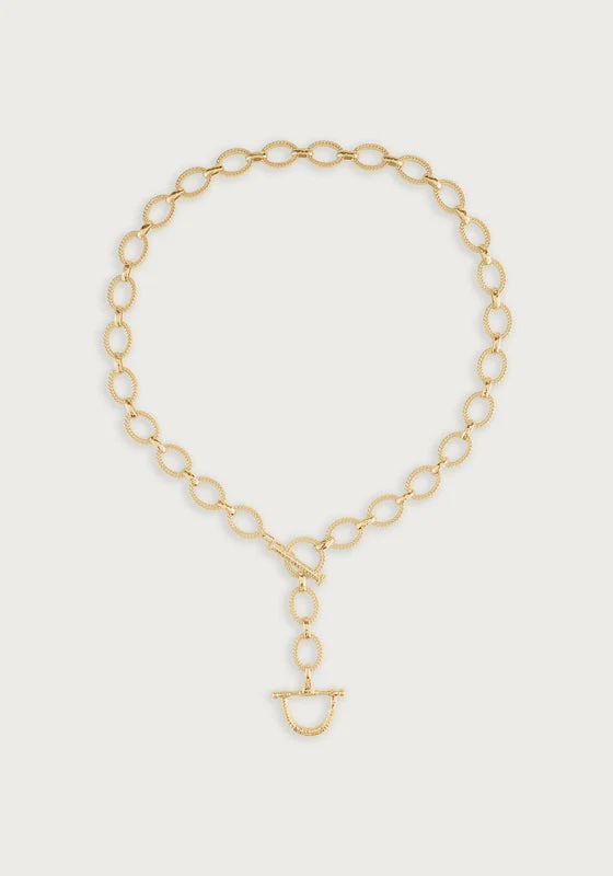 Cheval Braided Chain Lariat Necklace - Image 2