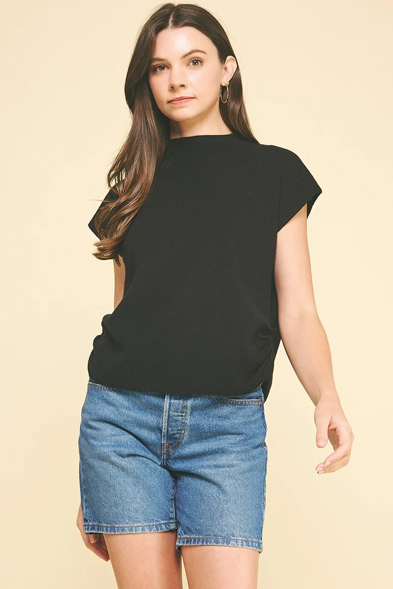 Chloe Sweater Vest With Shirring Detail - Image 10