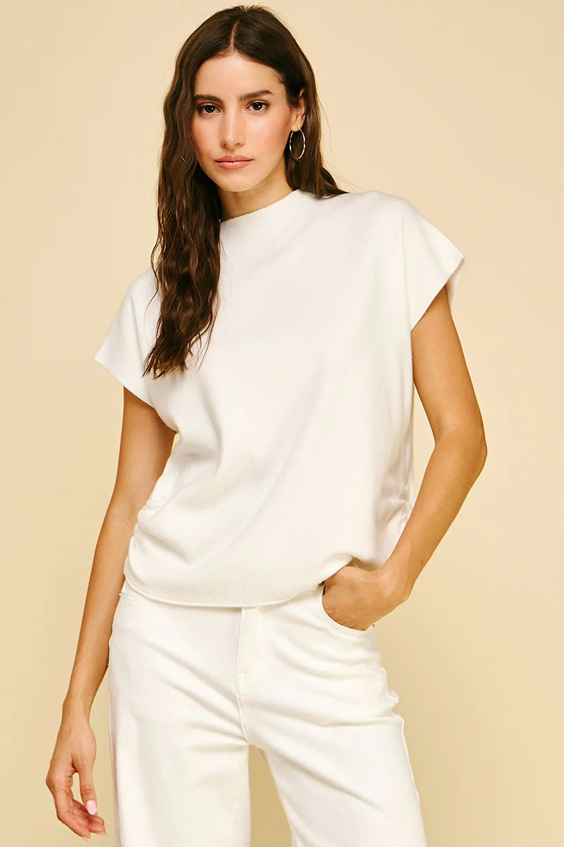 Chloe Sweater Vest With Shirring Detail - Image 13