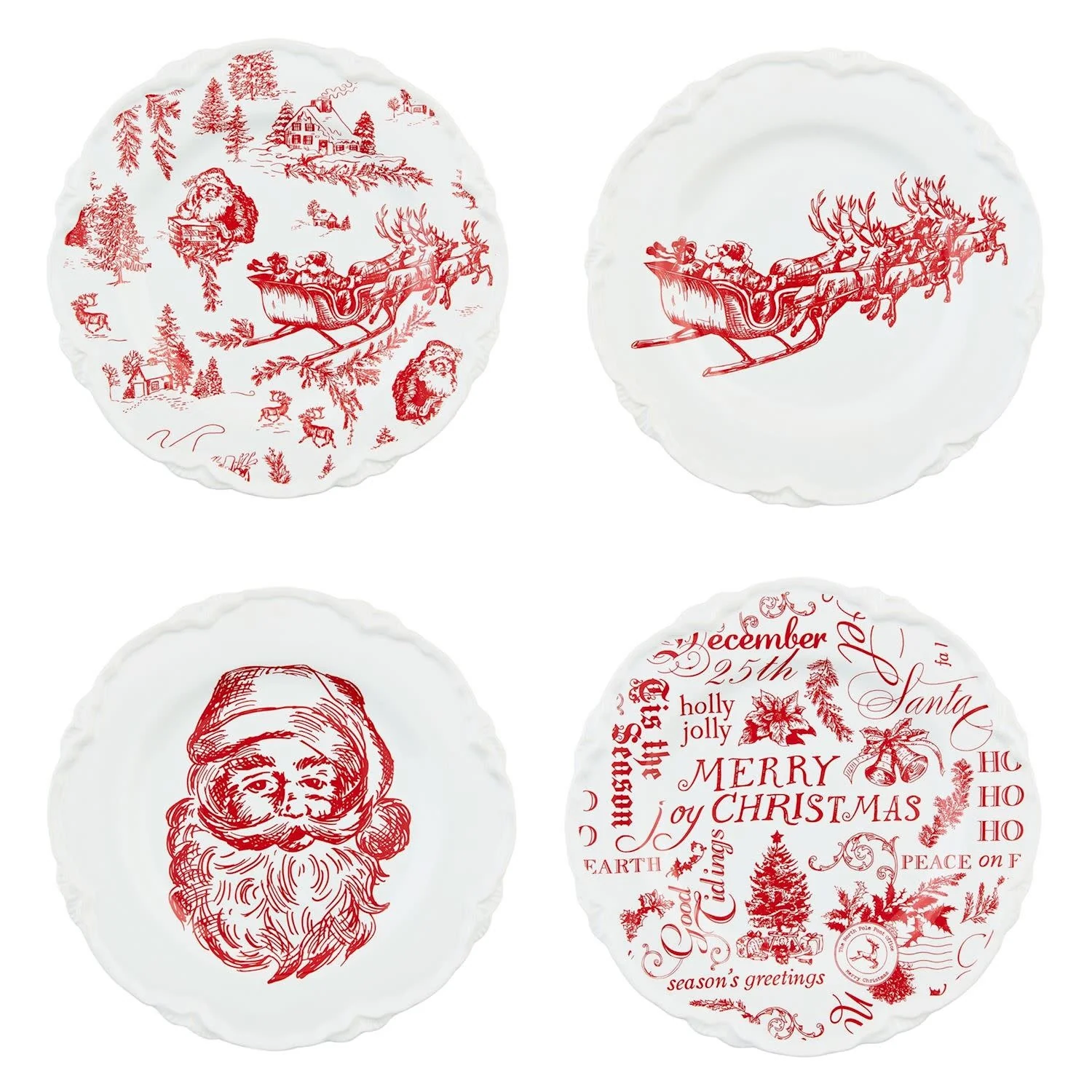 Christmas Dessert Plates