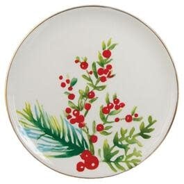Christmas Greens Appetizer Plate Set of 3