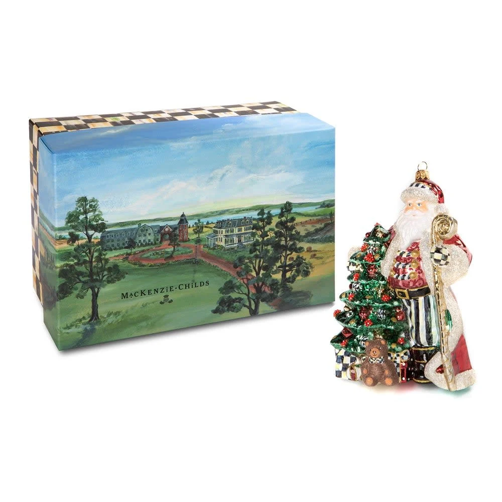 Christmas Magic Santa With Staff Glass Ornament - Image 2
