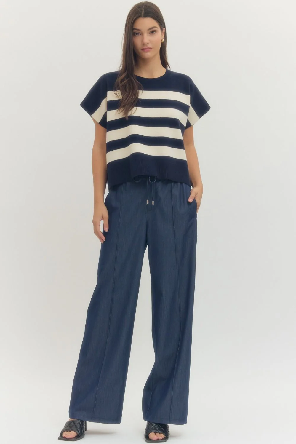 Cindy Solid Short Sleeve Knit Top - Image 7