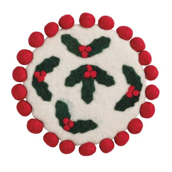 Classic Christmas Felted Trivet - Image 2
