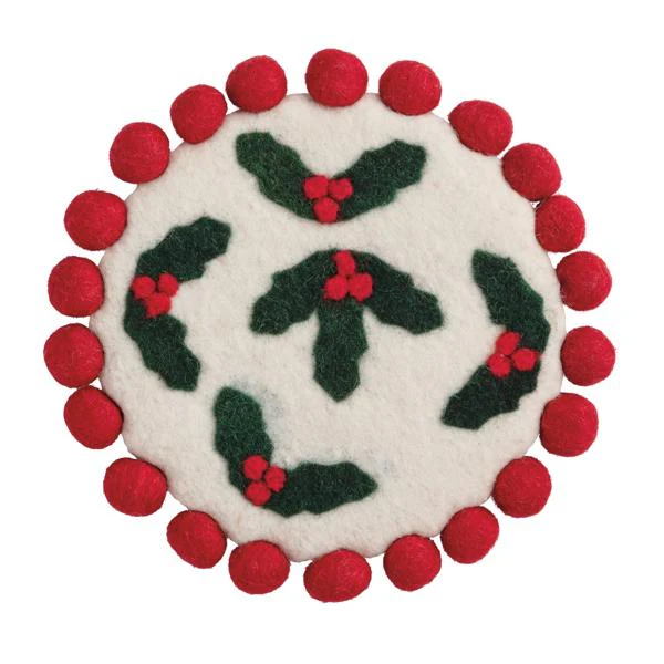 Classic Christmas Felted Trivet - Image 5