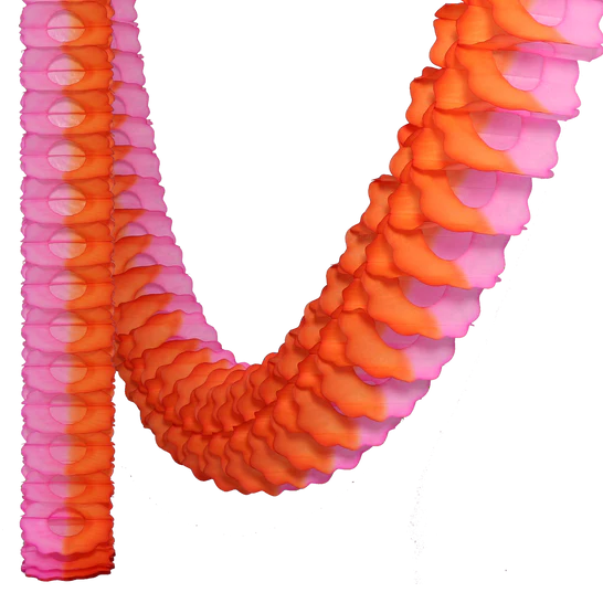 Classic Garland Two-Tone 3.6m Orange & Pink - Image 2