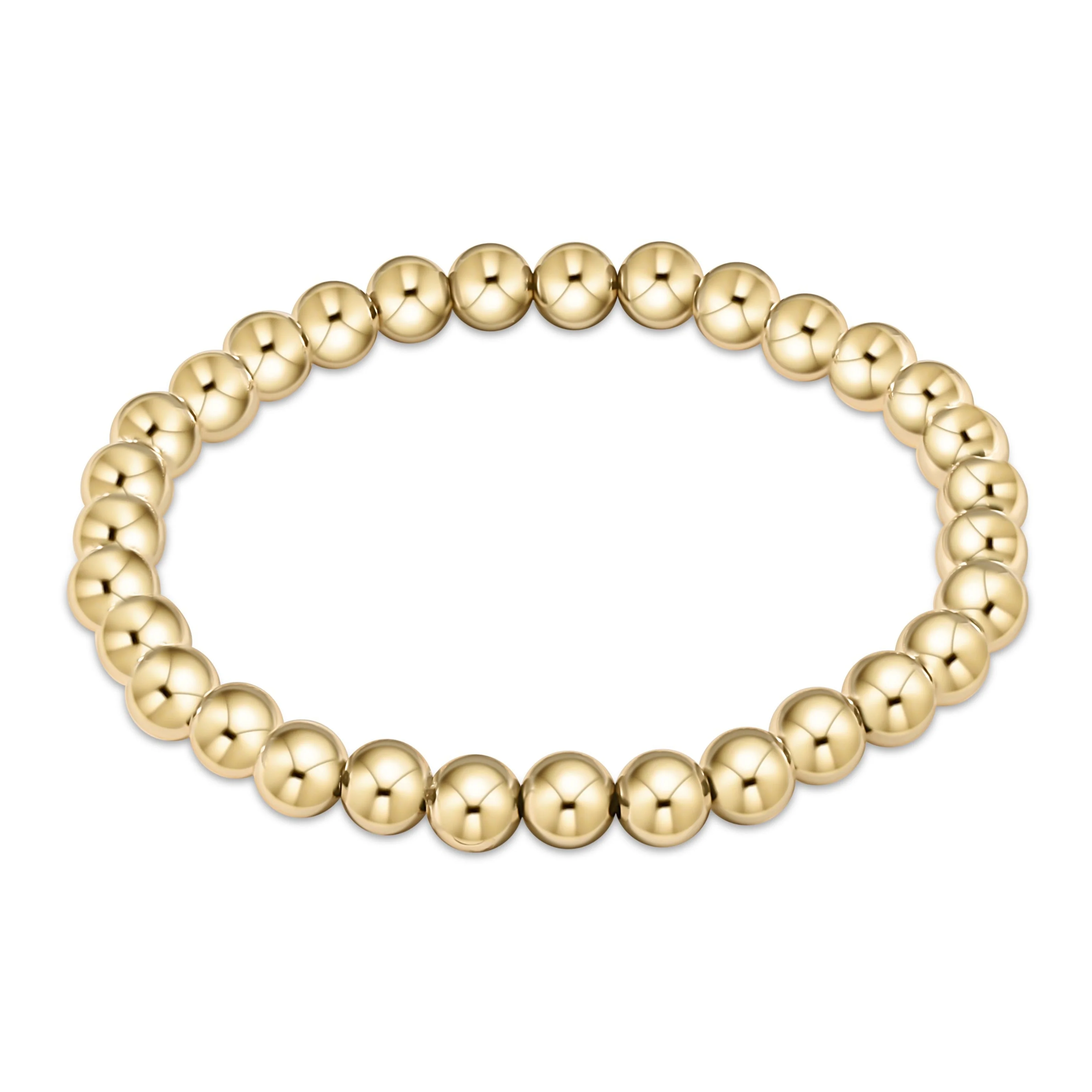 Classic Gold 6mm Bead Bracelet - Image 2
