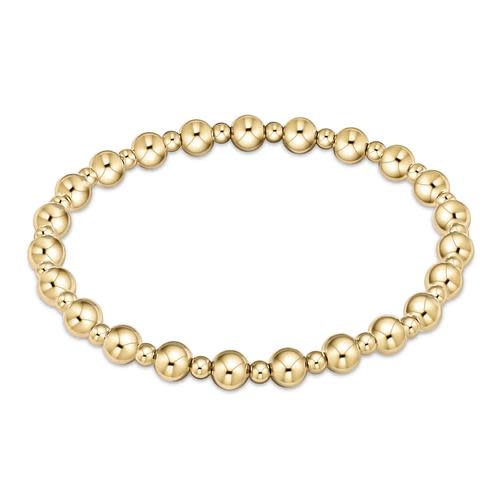 Classic Grateful Pattern 5mm Bead Bracelet - Gold - Image 2