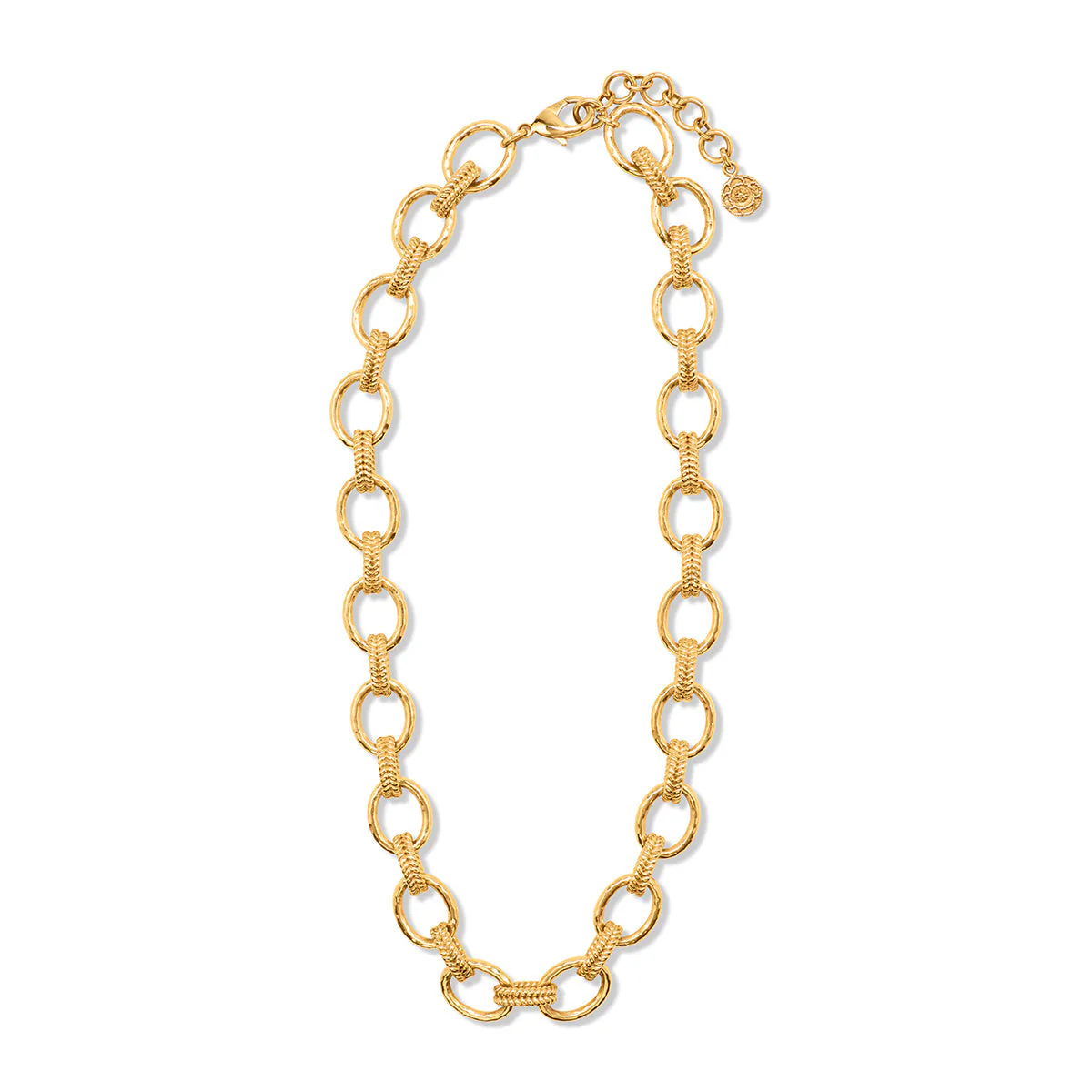 Cleopatra Regal Link Necklace, 16+2" - Gold
