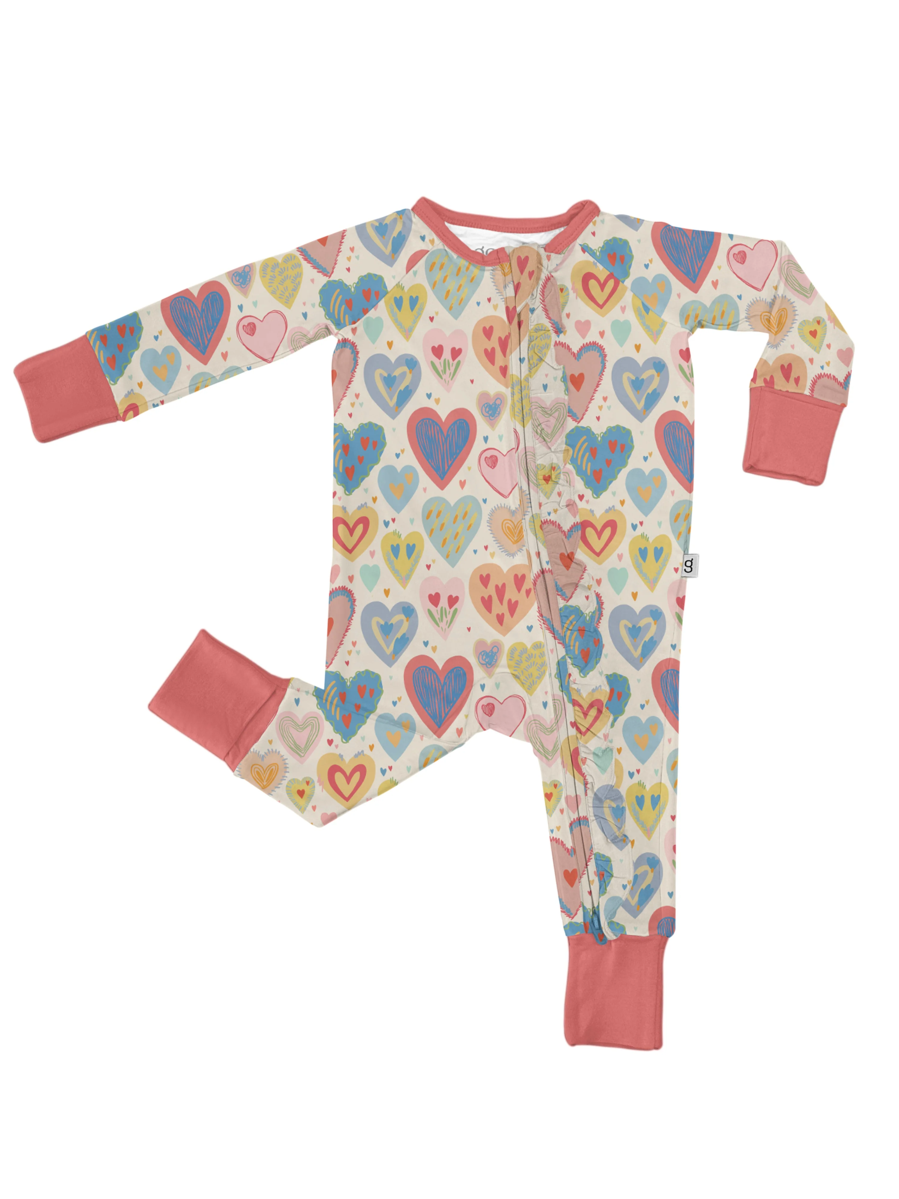 Convertible Zip Pajamas - Lovestruck - Image 5