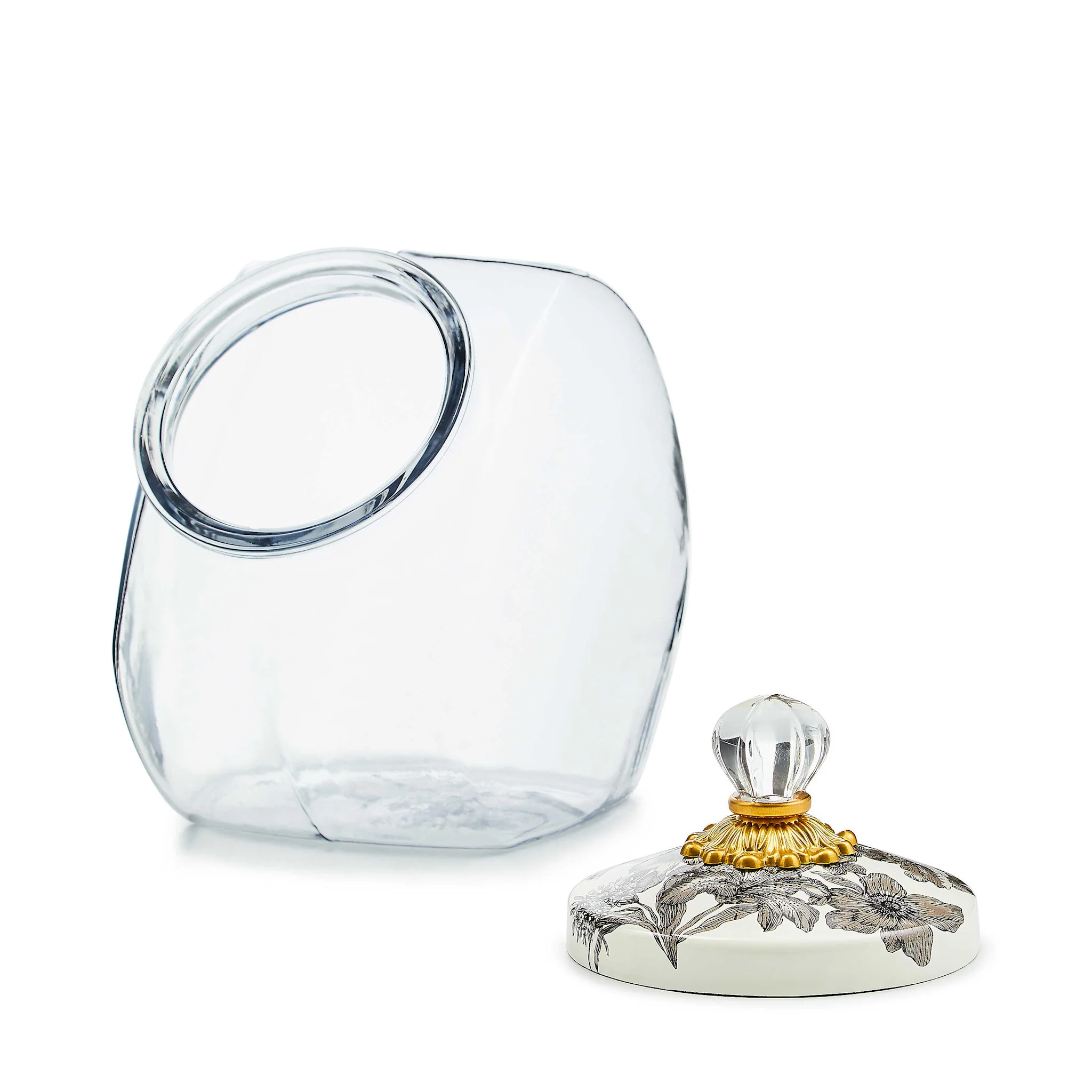 Cookie Jar with Sterling English Garden Lid - Image 2