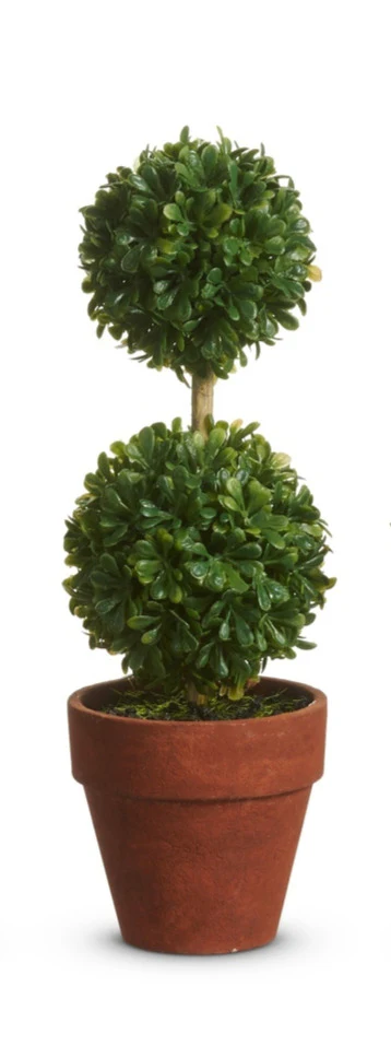8.5 inch Potted Mini Boxwood Topiary - Image 2