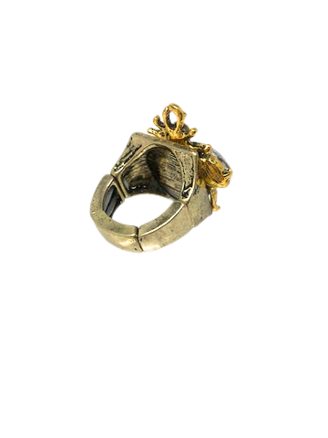 Pave and Rhinestone Bee Ring - Image 4