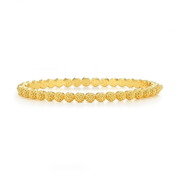 Capucine De Wulf Eternity Petite Hinged Bangle - Gold
