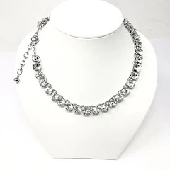 Silver Tone Tennis Necklace