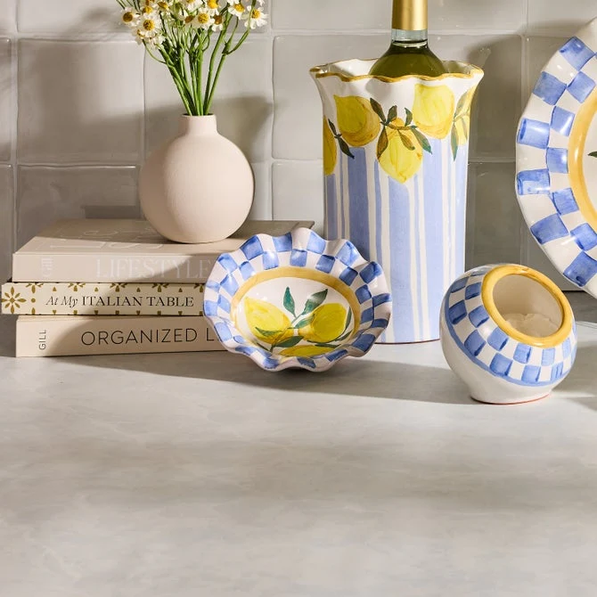 Mackenzie Childs Cheese Gal Fluted Dip Bowl - Image 3