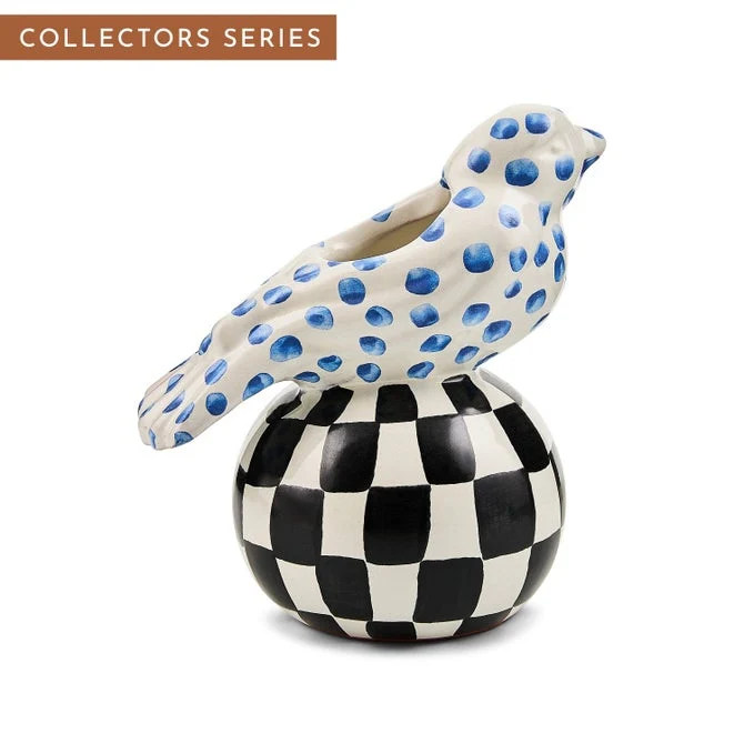 Mackenzie Childs Collectors Series Bird Vase - Image 4