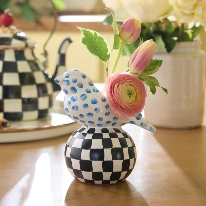 Mackenzie Childs Collectors Series Bird Vase - Image 5