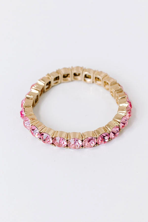Pink Sparkle Stretch Bracelet - Image 3