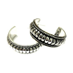 Western Bubble Textured Hoop Earrings