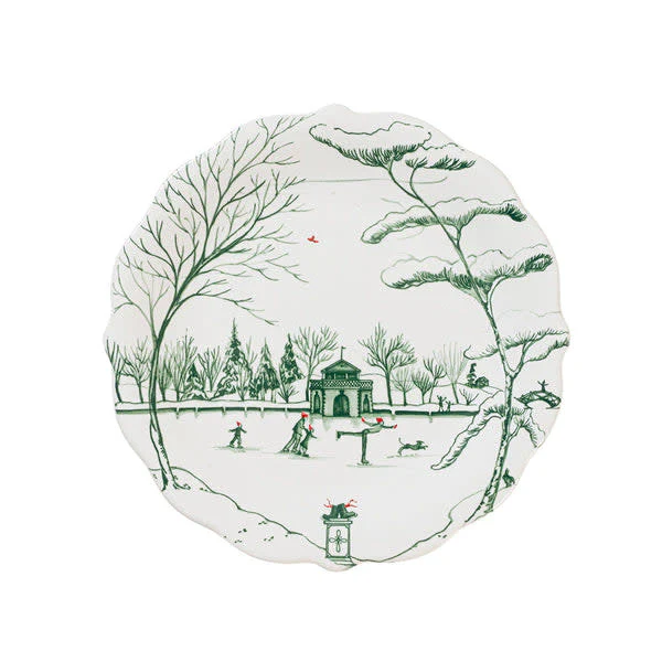 Country Estate Winter Frolic Party Plate - Evergreen - Image 3