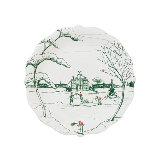 Country Estate Winter Frolic Party Plate - Evergreen - Image 4