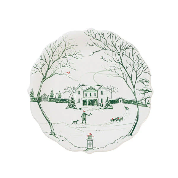 Country Estate Winter Frolic Party Plate - Evergreen - Image 5