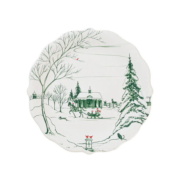 Country Estate Winter Frolic Party Plate - Evergreen - Image 6