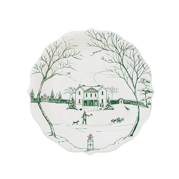 Country Estate Winter Frolic Party Plate - Evergreen - Image 8