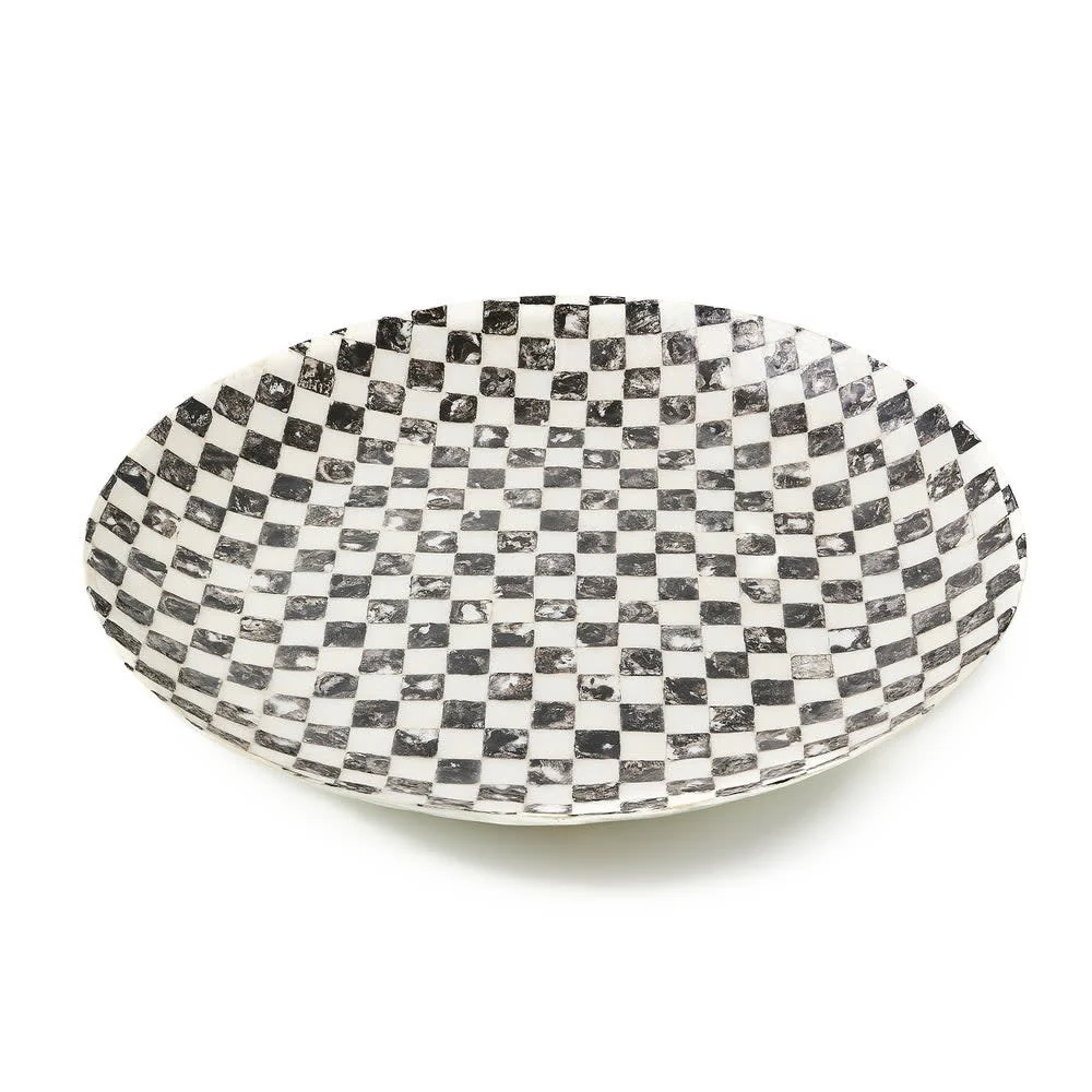 Courtly Check Capiz Decorative Bowl