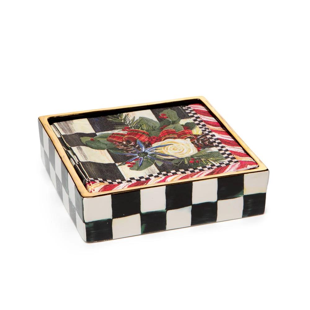 Courtly Check Cocktail Napkin Holder - Image 3