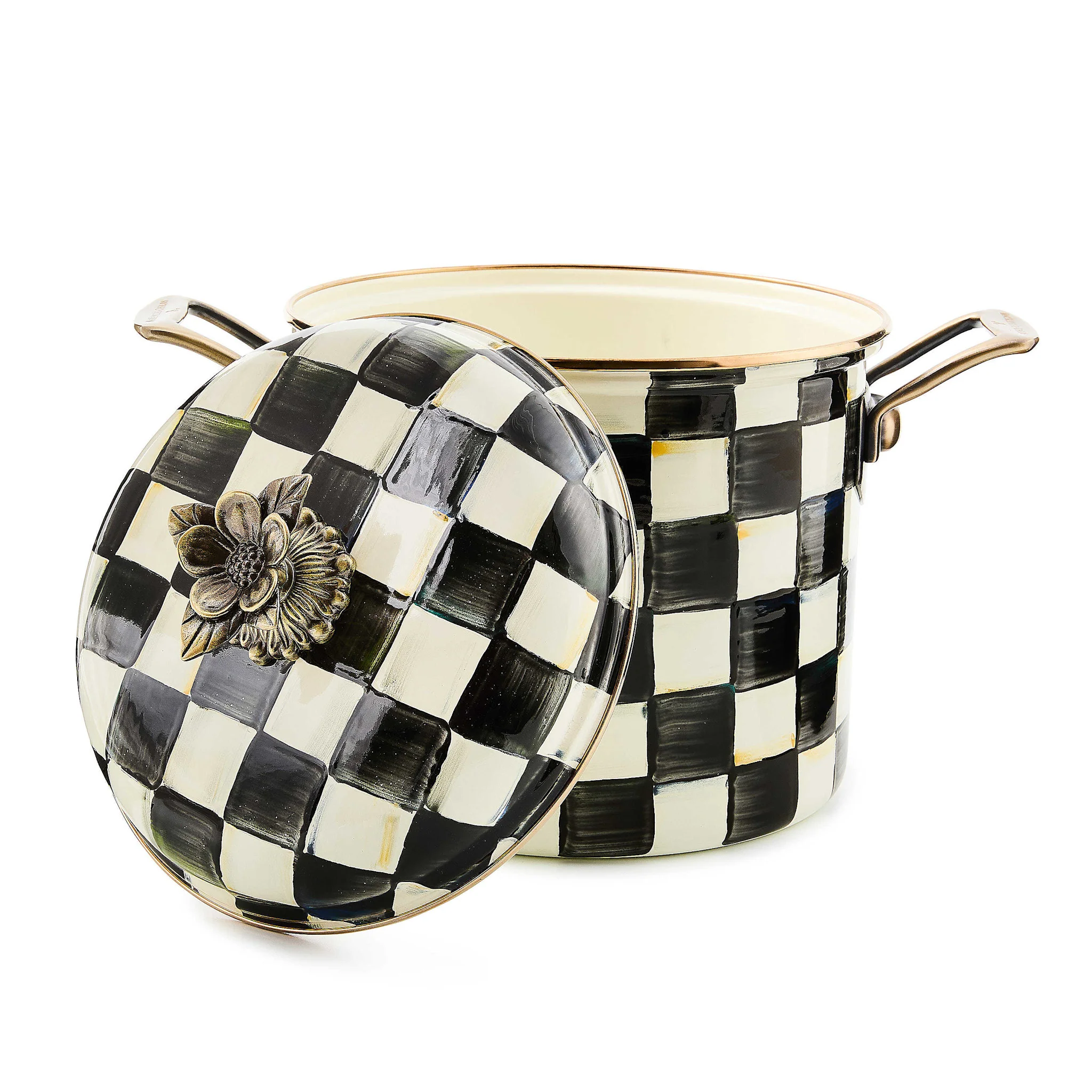 Courtly Check Enamel 7 Quart Stockpot - Image 2
