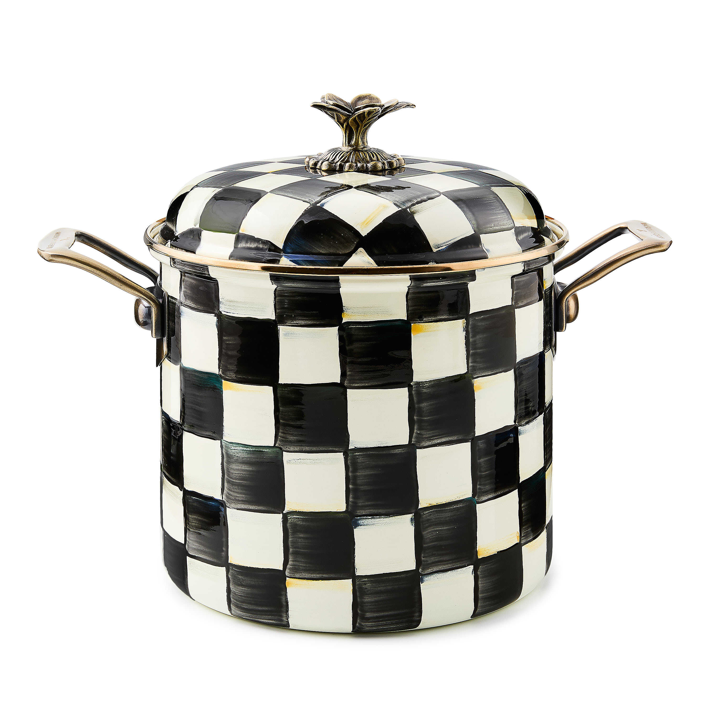 Courtly Check Enamel 7 Quart Stockpot - Image 3
