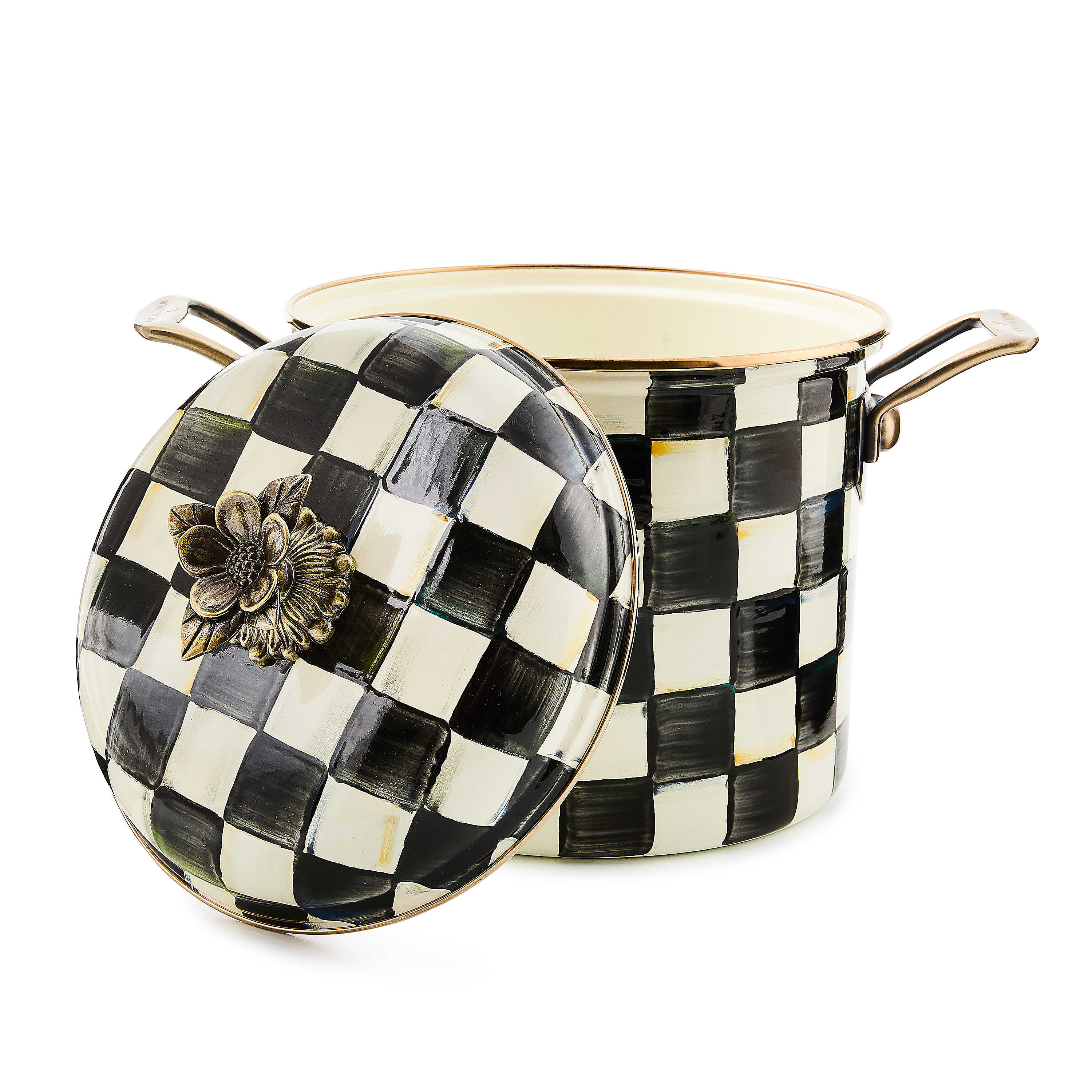 Courtly Check Enamel 7 Quart Stockpot - Image 4