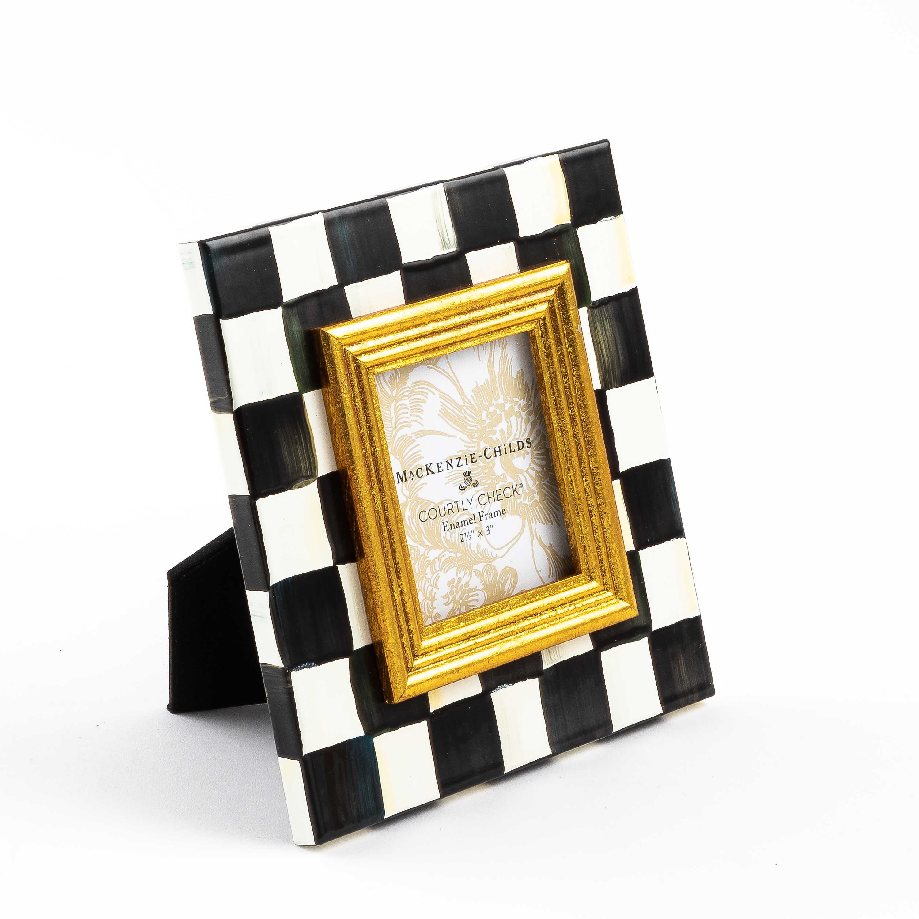 Courtly Check Enamel Frame - 2.5" x 3" - Image 5