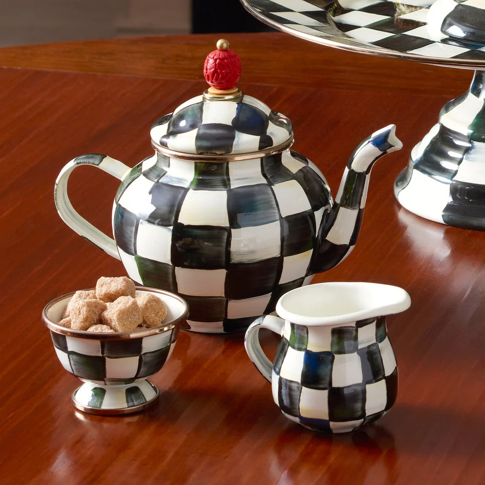 Courtly Check Enamel Little Creamer - Image 3